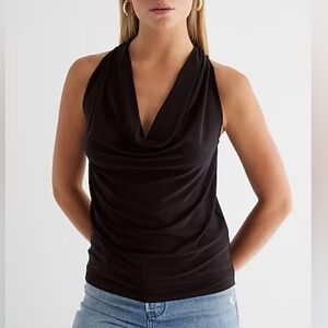 EXPRESS: Draped Cowl Neck Racerback Tank
